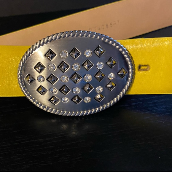 NWOT Glam Rhinestone buckle-GENUINE LEATHER-MADE IN USA. Perfect & Never worn. - Picture 4 of 8